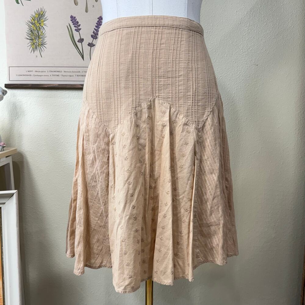 Y2k Embroidered Patchwork Skirt Fairy Grunge Hippie Boho Coastal Cowgirl 16 XL